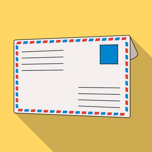 邮政信封。在平面样式矢量符号股票图 web 邮件和邮递员单个图标