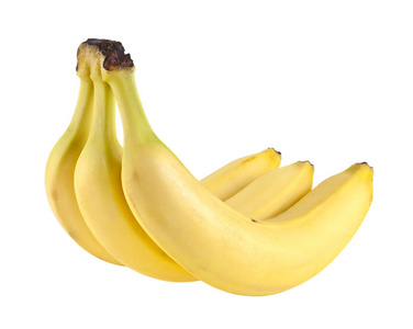 香蕉上白色背景特写孤立