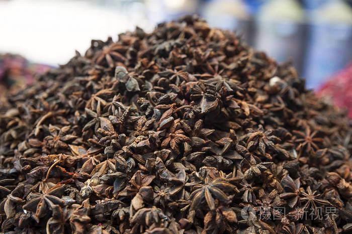 八角茴香种子的堆栈