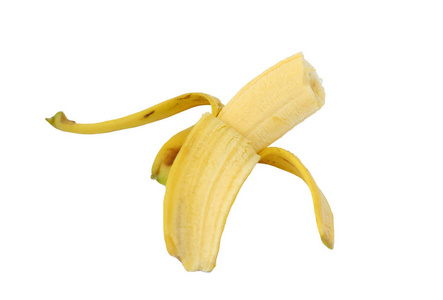 美味香蕉上白色隔离