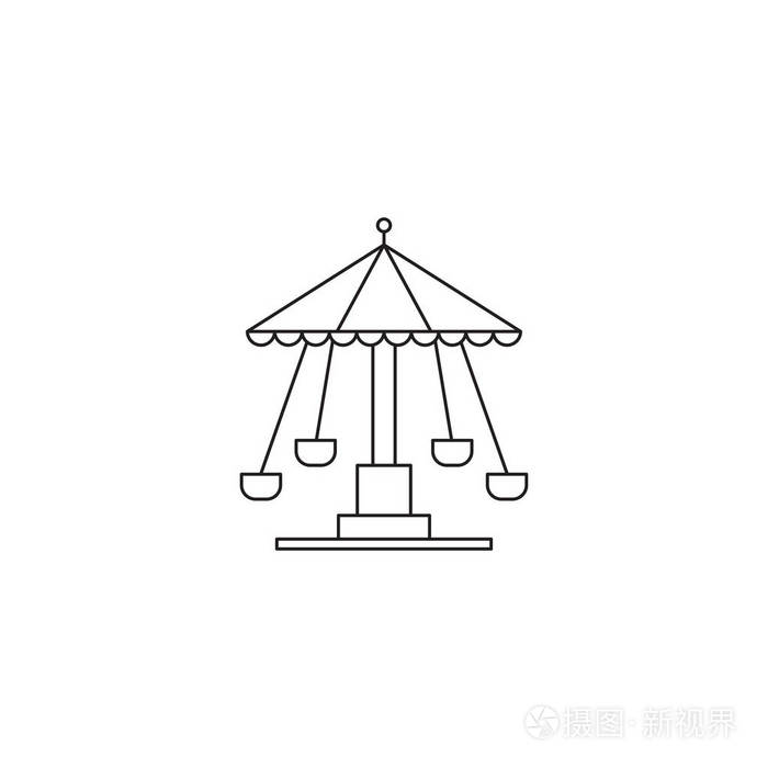 旋转木马线图标