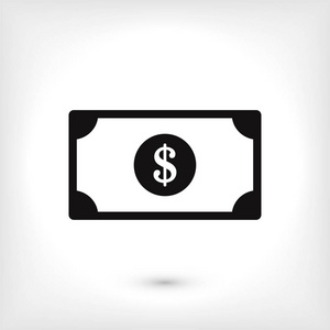 钱图标矢量插画