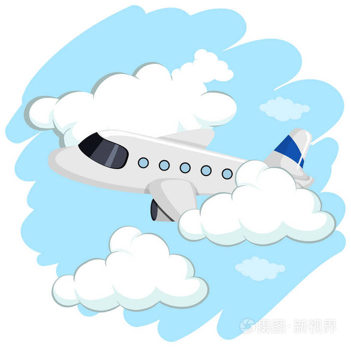 飞机在天空中飞得很高