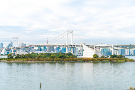 东京天际线与东京塔 彩虹桥