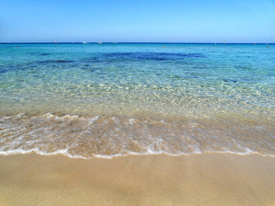 沙滩海岸景观地中海塞浦路斯岛