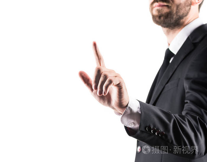 商人用手指指点