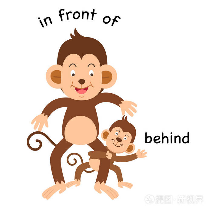 相反在后面和前面的插图