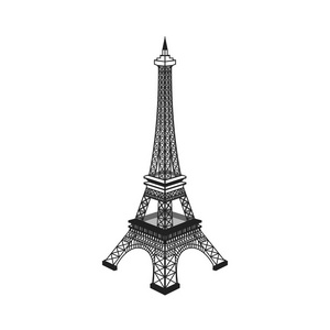 埃菲尔铁塔矢量插图，巴黎。图标设计