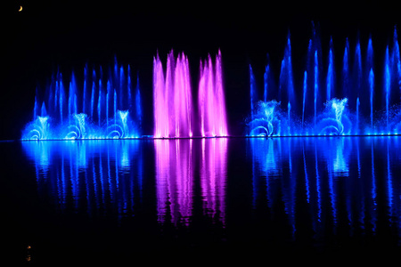 Landsape 的颜色和音乐喷泉