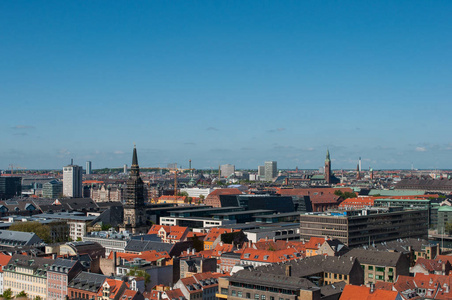 丹麦哥本哈根的鸟瞰图