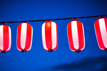 在中国新春佳节，选择性聚焦的红灯笼