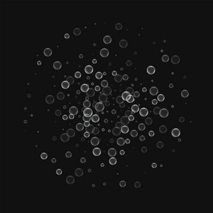 肥皂泡泡双圈与肥皂泡上黑色背景矢量图