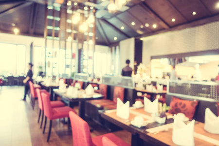 抽象的模糊和散焦的咖啡厅咖啡厅和餐厅