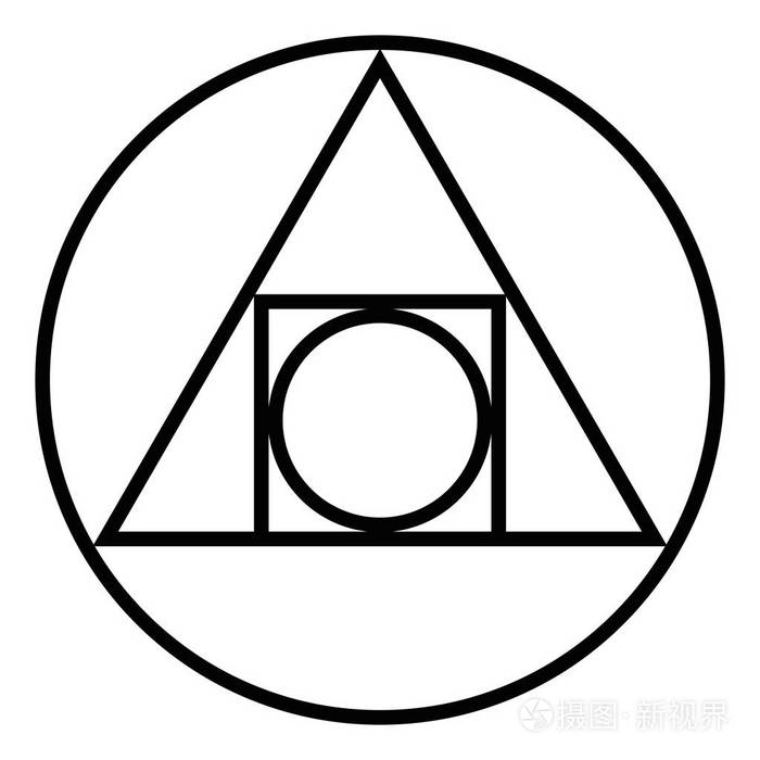 平方圈, 炼金术标志符号和符号