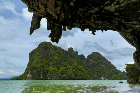 Koh 氨化岩石在詹姆士邦德海岛, 风景的攀牙湾国家公园在泰国