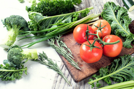 新鲜的生蔬菜。健康食品