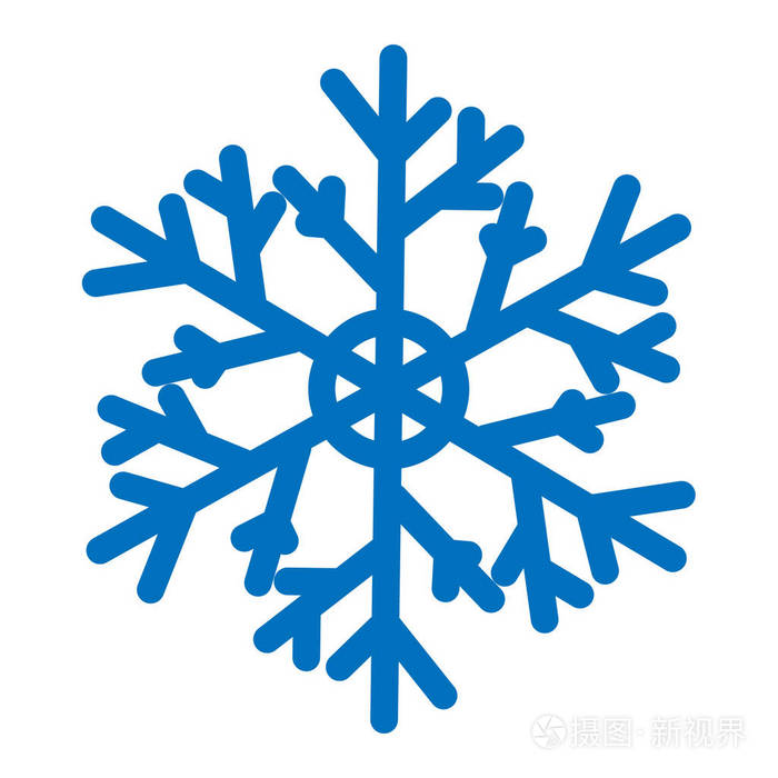 带有圣诞和冬季主题的平面图标.简单的雪符号插图
