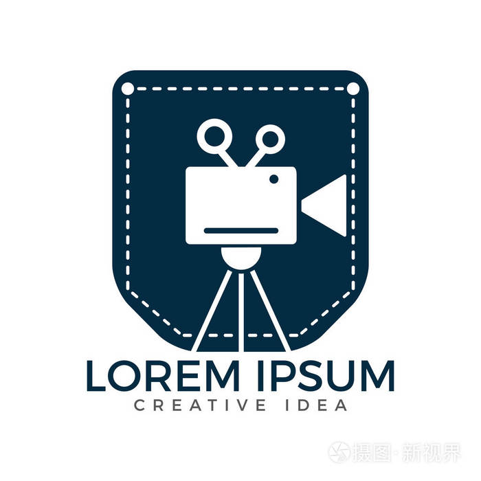摄像机和袖珍标志设计.电影视频服务公司标识概念图标