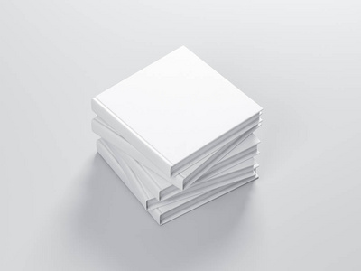 带纹理覆盖的方形空白白书样机