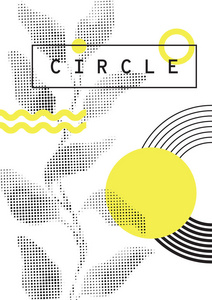 趋势多蒂叶设置。虚线明亮的大胆元素 co