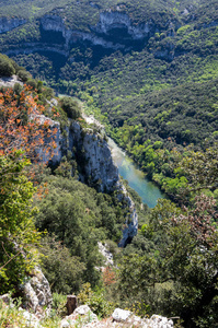 Ardeche 峡谷景观