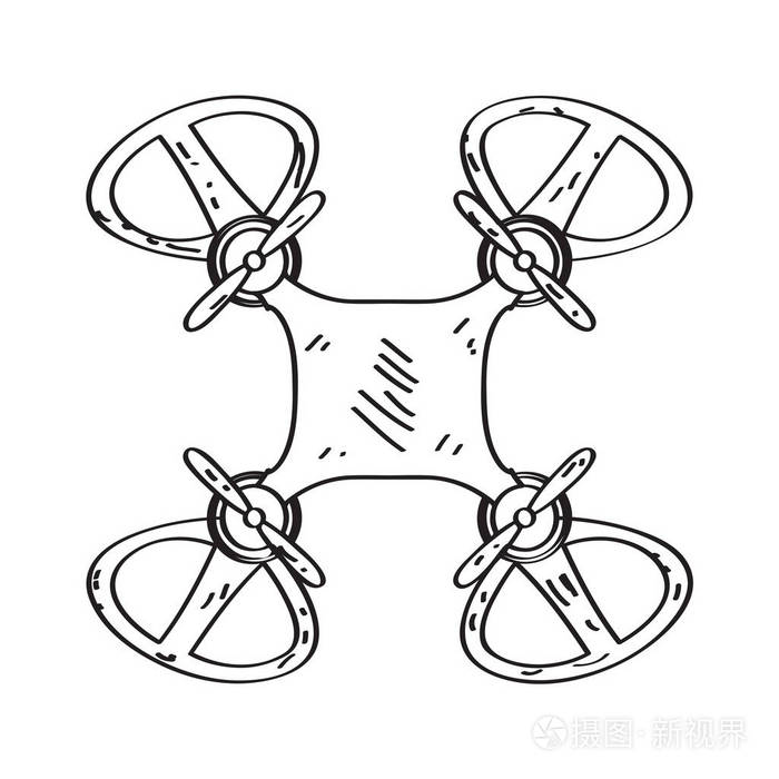 无人机玩具素描