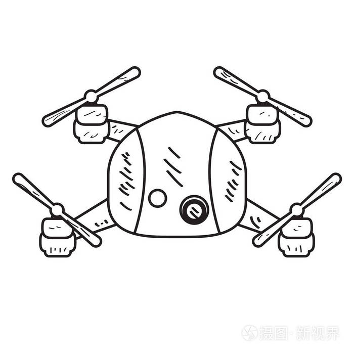 无人机玩具素描