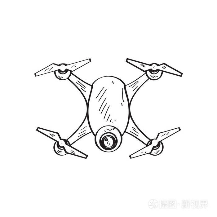 无人机玩具素描