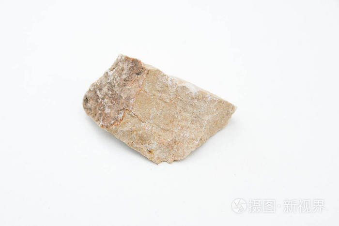 白云岩矿物被隔绝在白色之上