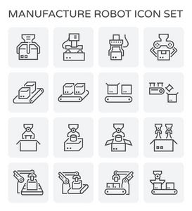 机器人和方块图标