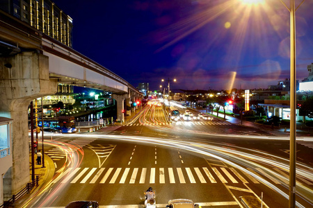 城市生活夜景灯