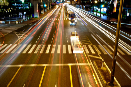 城市生活夜景灯