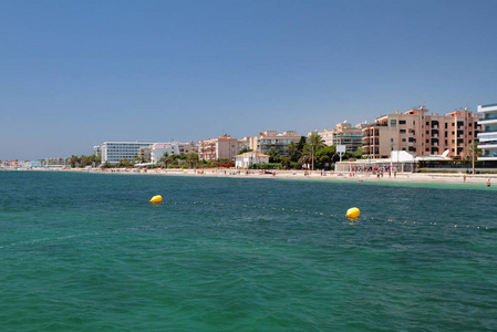 海和度假村。西班牙伊维萨海滩