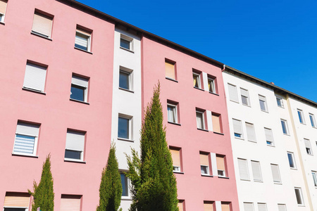 德国城市住宅建筑群门面图图片