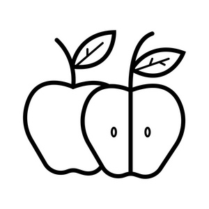 苹果图形图标, 矢量插图