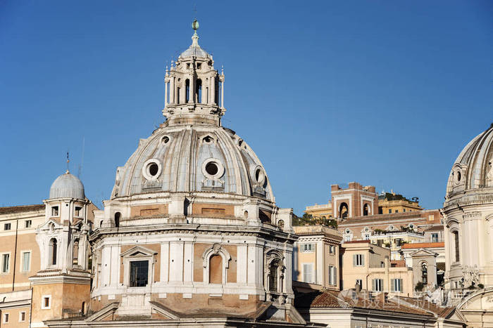 意大利罗马 trajan 论坛圣玛丽亚 di 洛雷托教堂
