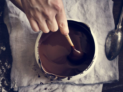 黑巧克力酱食品摄影食谱创意