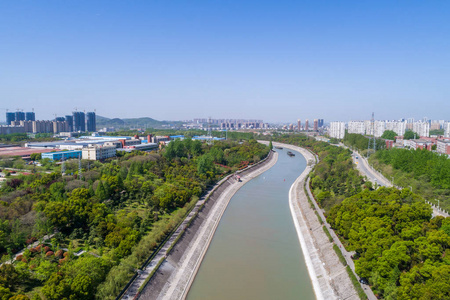 鸟瞰南京城市建筑景观