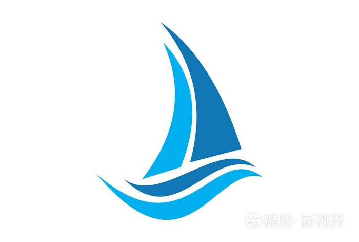 帆船标志矢量图标插画-正版商用图片0um415-摄图新视界