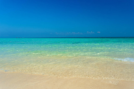 温暖的海与热带天堂背景