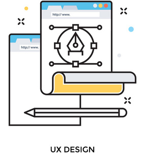 用户体验设计平面矢量图标图片