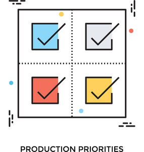 生产优先级着色矢量图标图片