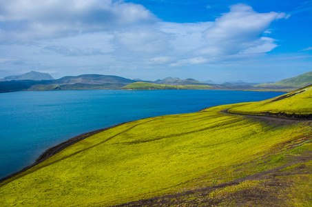 Landmannalaugar惊人的景观在冰岛