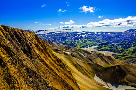 Landmannalaugar惊人的景观在冰岛