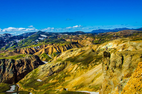 Landmannalaugar惊人的景观在冰岛