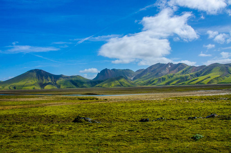 Landmannalaugar惊人的景观在冰岛