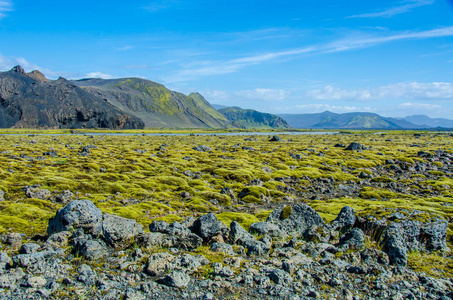 Landmannalaugar惊人的景观在冰岛
