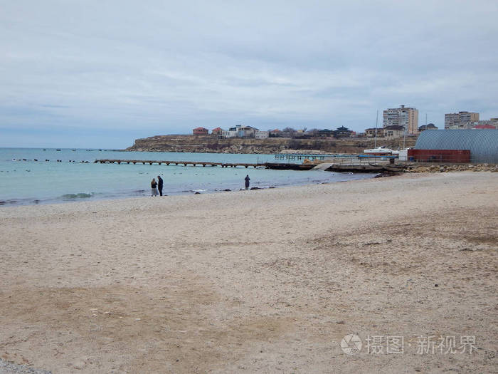 里海沿岸的阿克套城市.哈萨克斯坦