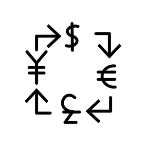 金融图标矢量插图图片