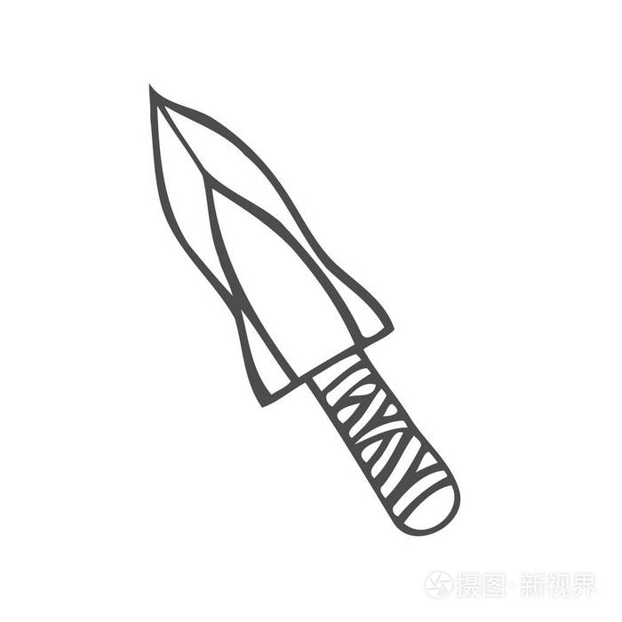 素描的一柄的利器.矢量图